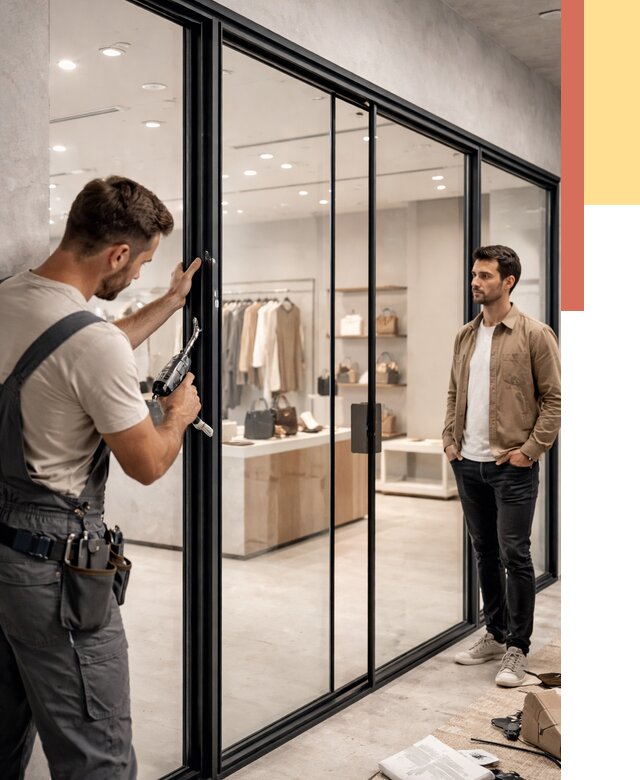 Стеклянные перегородки для магазинов в Красноуфимске от 8329 руб. под ключ | ОТДЕЛОЧНИК-Крф