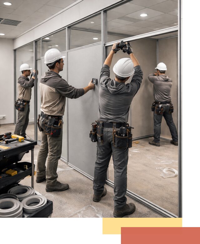 Мобильные офисные перегородки под ключ в Красноуфимске