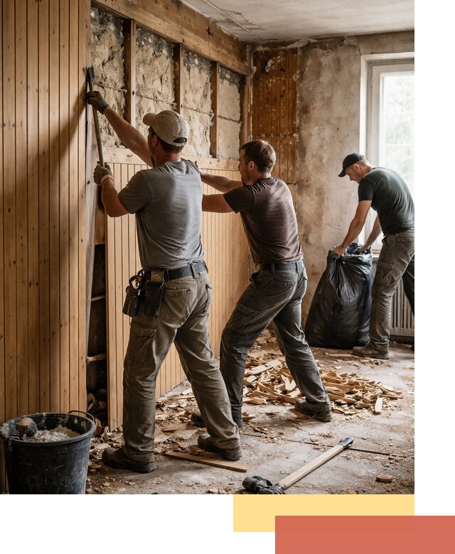 Демонтаж вагонки и вывоз материалов в Красноуфимске