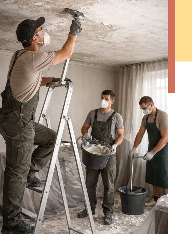 Удаление побелки с потолка в Красноуфимске от 2539 руб. быстро и недорого | ОТДЕЛОЧНИК-Крф