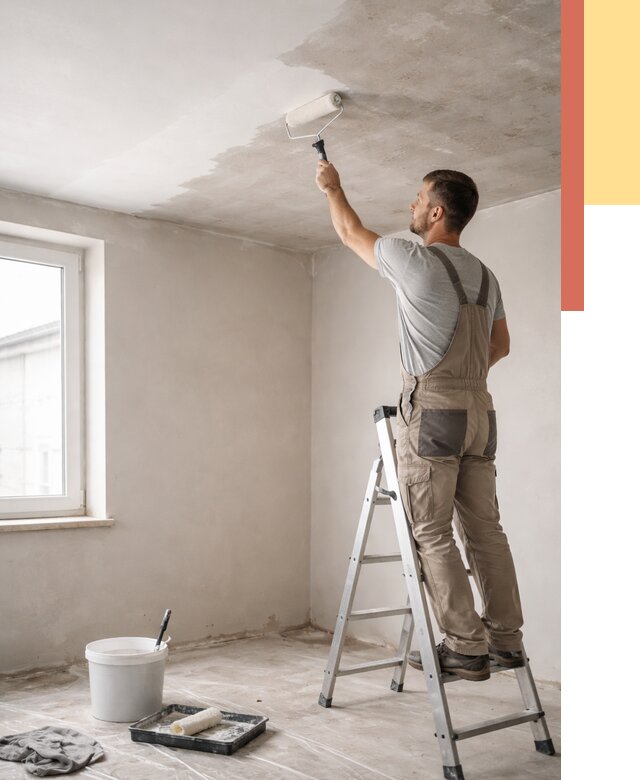 Грунтовка потолка в Красноуфимске от 2539 руб. — быстро и недорого | ОТДЕЛОЧНИК-Крф