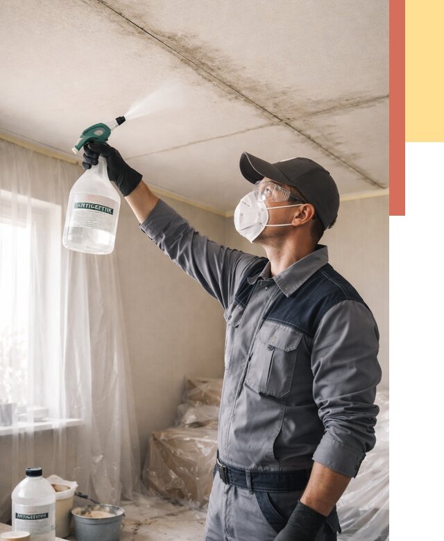 Антисептическая обработка потолка в Красноуфимске от 2539 руб. | ОТДЕЛОЧНИК-Крф