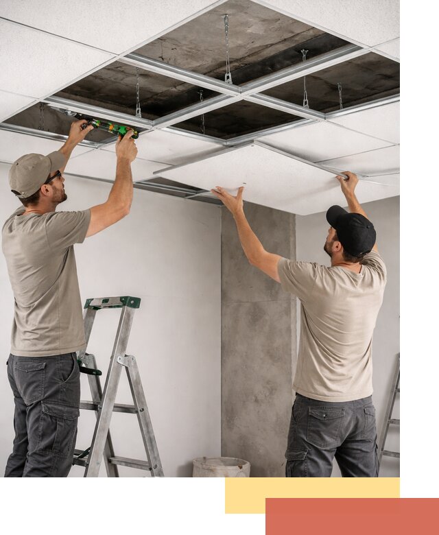 Монтаж потолка Армстронг под ключ в Красноуфимске