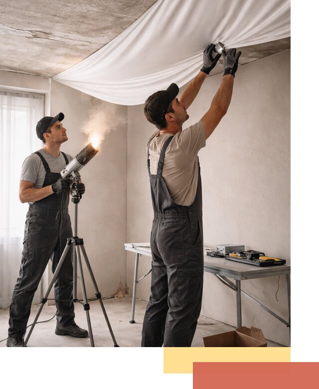 Установка натяжного потолка под ключ в Красноуфимске