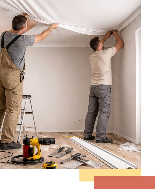 Монтаж ПВХ натяжного потолка в Красноуфимске качественно и быстро