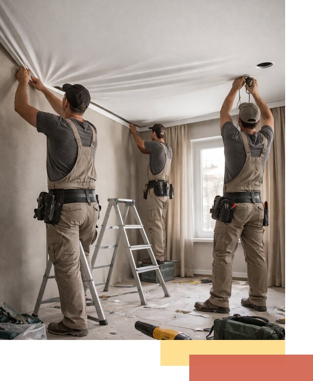 Монтаж матового натяжного потолка в Красноуфимске качественно и быстро