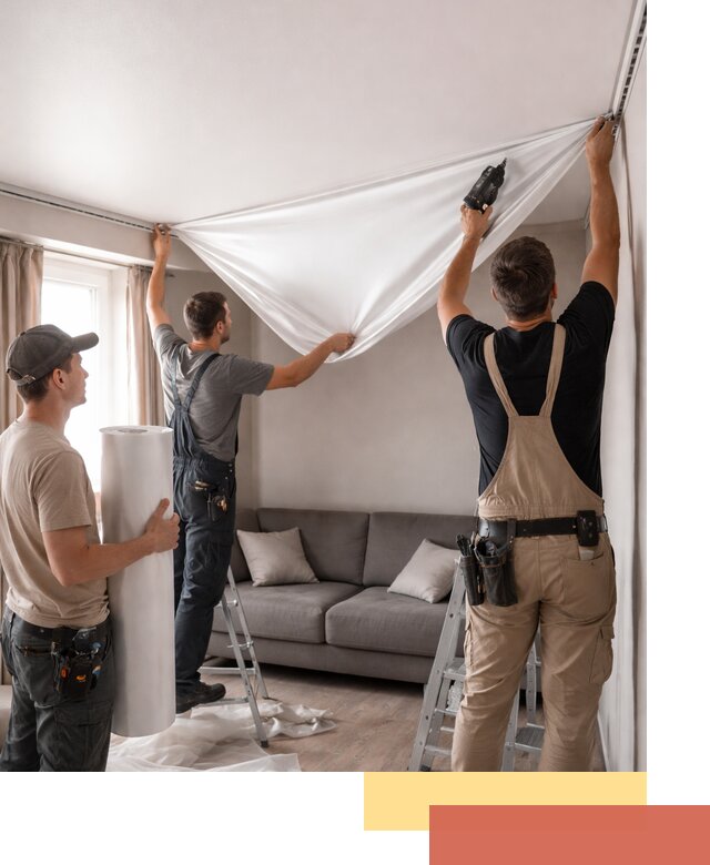 Монтаж сатинового натяжного потолка в Красноуфимске качественно и быстро