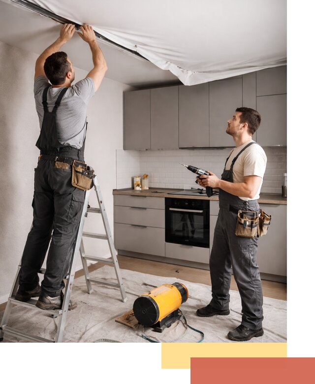 Монтаж натяжного потолка на кухне в Красноуфимске