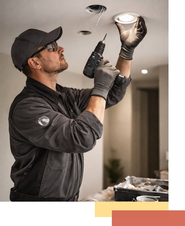 Установка точечных светильников в натяжной потолок в Красноуфимске