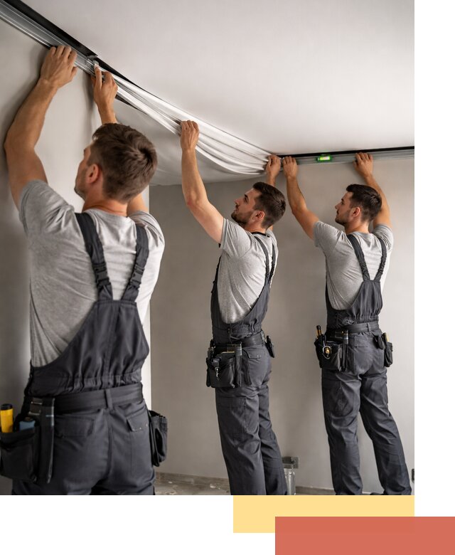 Теневые натяжные потолки в Красноуфимске: монтаж и отделка быстро и качественно