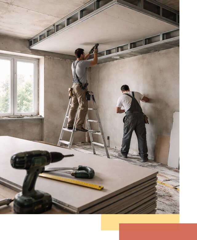 Двухуровневый потолок из гипсокартона в Красноуфимске