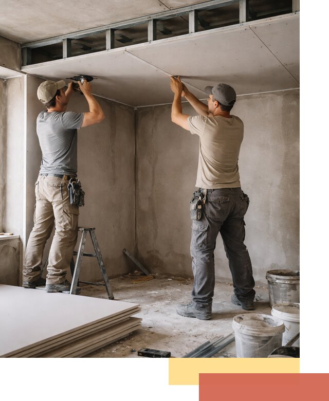 Короб из гипсокартона на потолке под ключ в Красноуфимске