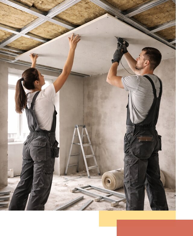 Звукоизоляция потолка из ГКЛ в Красноуфимске профессионально и надежно