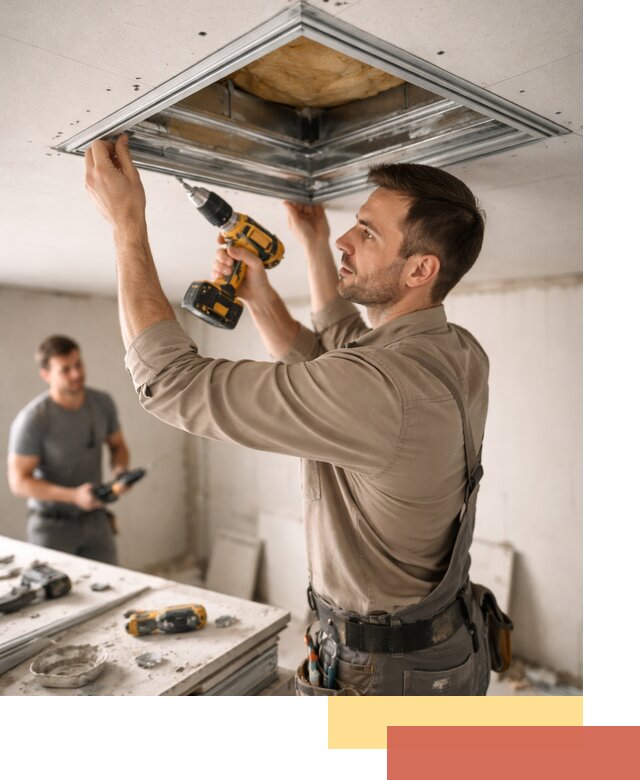 Монтаж люка в потолок из ГКЛ в Красноуфимске