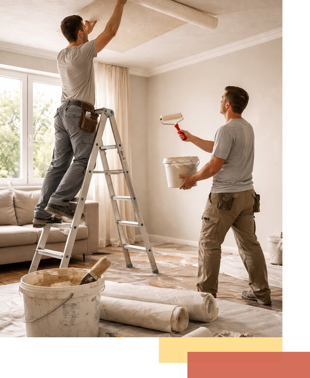 Поклейка обоев на потолок в Красноуфимске — качественно и быстро