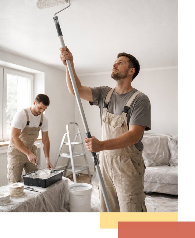 Покраска потолка водоэмульсионной краской в Красноуфимске