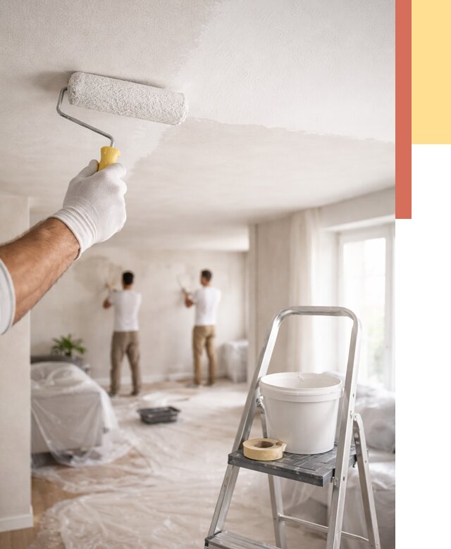 Покраска потолка акриловой краской в Красноуфимске от 2539 руб. | ОТДЕЛОЧНИК-Крф