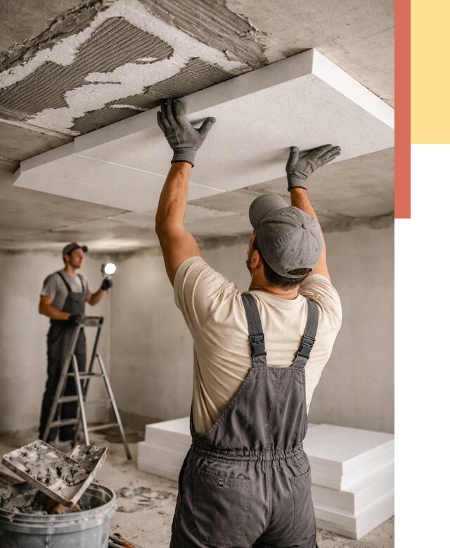 Утепление потолка пенопластом в Красноуфимске от 4571 руб/м2 — недорого и быстро | ОТДЕЛОЧНИК-Крф